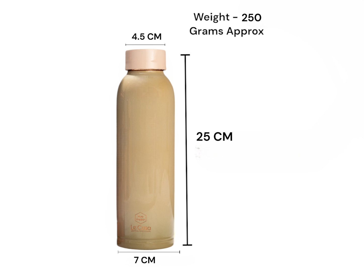 LeCasa - Duro Sports Copper Water Bottle 950ML | Color - Pear Green | 100% Pure Copper with ISO Certification | BPA Free, Leak Proof, Rust Free & Eco Friendly |