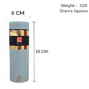 LeCasa - Greek Copper Water Bottle 500ML | Color - Berish Grey | 100% Pure Copper With ISO Certification |