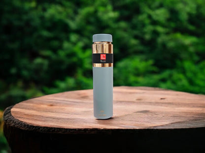 LeCasa - Greek Copper Water Bottle 1000ML | Color - Berrish Grey | 100% Pure Copper With ISO Certification |