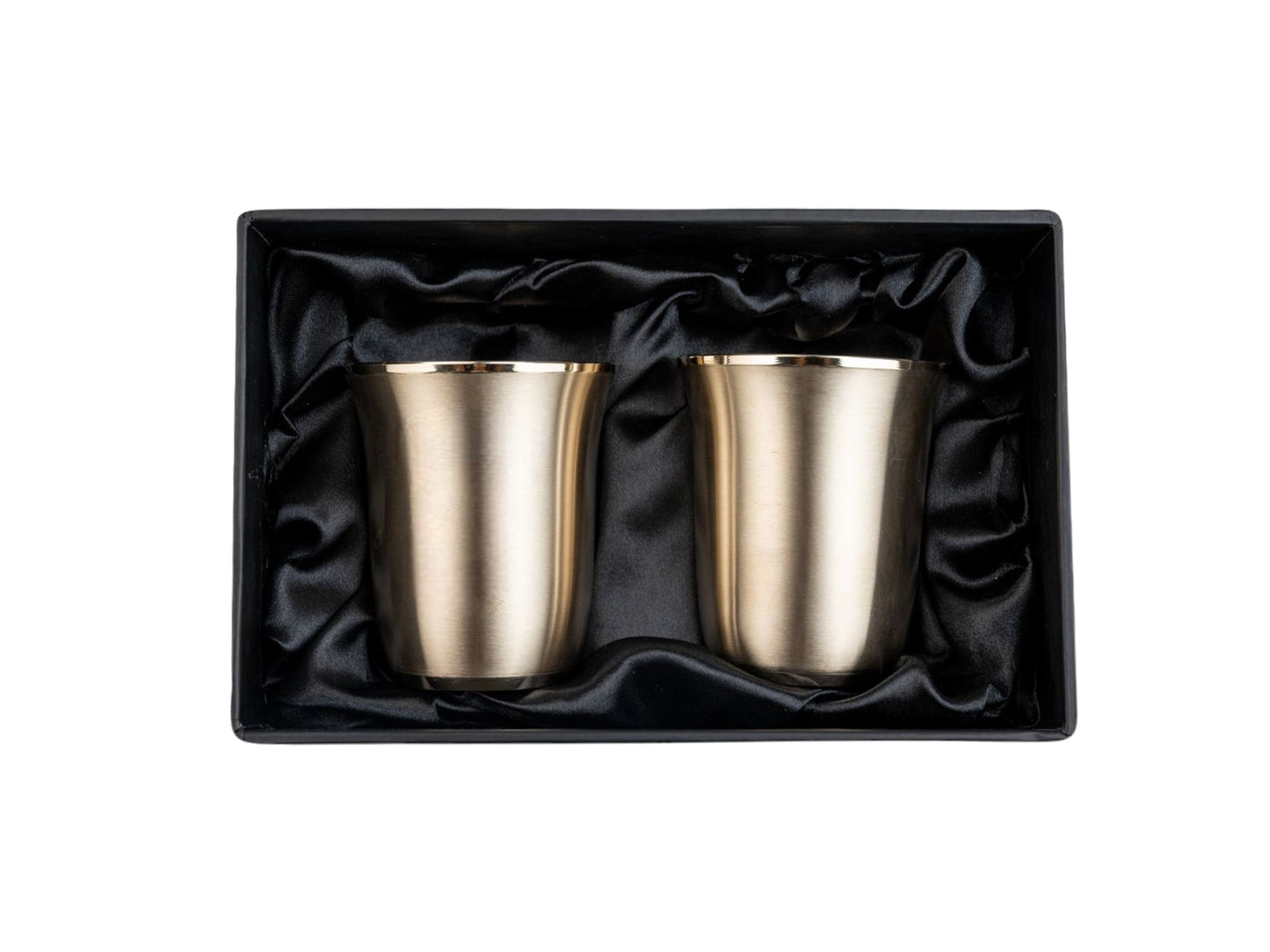 LeCasa - Kansa Glass with Gift Box Packaging | Design - Curvy Set of 2 | Capacity - 280ML Each | 100% Pure Kansa Material with ISO Certification |