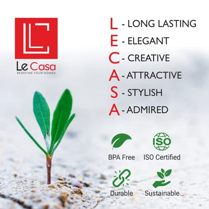 LeCasa - 3083 Airtight Borosilicate Round Glass Jar With Bamboo Lid 1500ML | 100% Borosilicate Glass With ISO Certification | Ideal Use For - Storage, Serving, Snacks Storage, Grocery Storage |